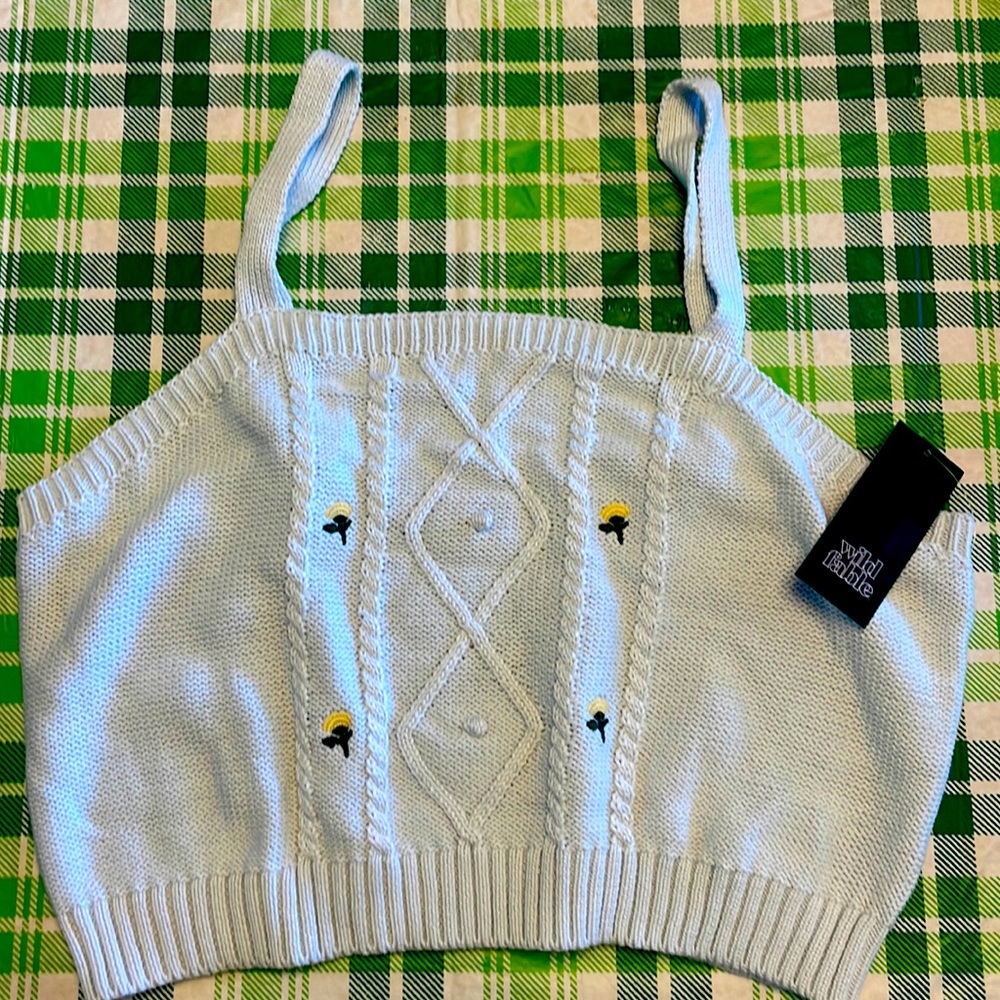 Wild Fable baby blue sweater tank top